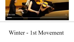 四季 – 冬 – 第一乐章 维瓦尔第 Vivaldi 4 seasons Winter 1st Movement