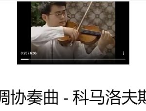 e小调小提琴协奏曲科马洛夫斯基 Komarovsky Anatoly e minor – 1 mov 第一乐章
