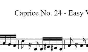 帕格尼尼随想曲 Caprice 24 简单版