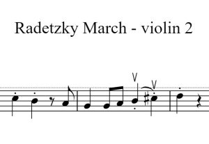 Radetzky March violin2